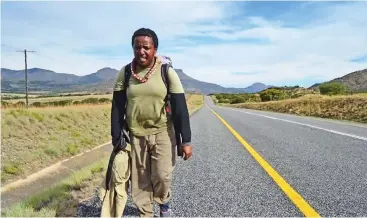  ??  ?? DETERMINED: Activist Thato Molosankwe will embark on an epic journey from Cape to Cairo and back, covering about 24 000km, which will take up to 10 years, in his quest to unite the continent’s men against gender-based violence.