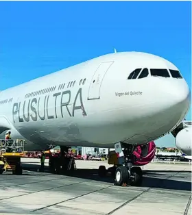  ??  ?? Los cuatro aviones de Plus Ultra solo transporta­ron 156.139 pasajeros en todo 2019