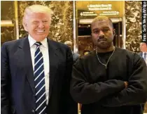  ?? ?? Best Buddies: Kanye West traf Ex-US-Präsident Donald Trump mehrmals, hier 2016.