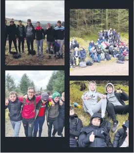  ?? CBS) ?? A snapshot of pictures from the CBS TY and 1st Year hike up the Galtees. (Pic: