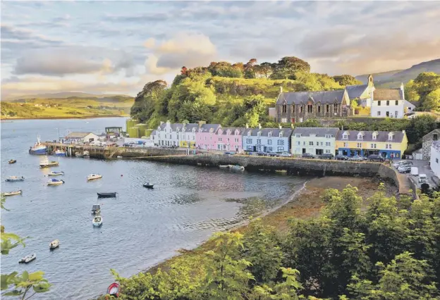  ??  ?? 0 Portree on the Isle of Skye, which attracts more than 500,000 visitors every year. More than 550 properties were listed on Airbnb