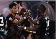  ?? Arkansas Democrat-Gazette/THOMAS METTHE ?? Alex Guadron (left) and the Little Rock Rangers will take on Demize NPSL tonight in the National Premier Soccer League Heartland Conference semifinals at War Memorial Stadium in Little Rock.