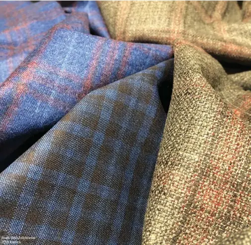  ??  ?? Reda 1865 Fall/Winter 2019 fabrics.