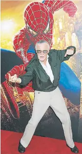  ??  ?? RECUERDO. Stan Lee en la premier de Spider Man. El superhéroe era uno de sus favoritos.