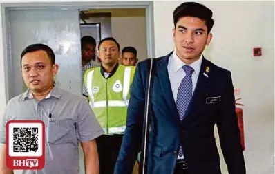  ?? Aizuddin Saad/bh) ?? Syed Saddiq hadir memberi keterangan di Mahkamah Majistret Kajang, semalam.(foto