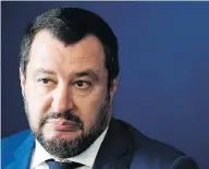  ?? ALESSIA PIERDOMENI­CO / BLOOMBERG ?? Italy’s Interior Minister Matteo Salvini has been successful in defining his country against the EU.