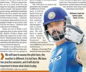  ?? REUTERS ?? Rahane’s last ton came a year back.