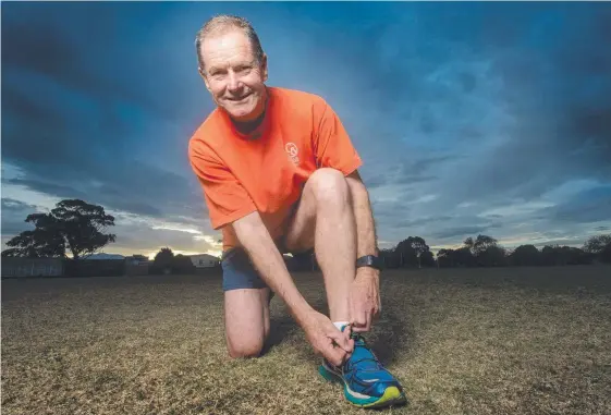  ?? Picture: JAY TOWN ?? Eric Sigmont, 69, will be running the Gold Coast Marathon again after winning the first event 40 years ago.