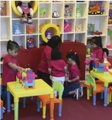  ??  ?? SM FOUNDATION RECENTLY PUT UP A DAY CARE CENTER INSIDE THE NATIONAL BUREAU OF INVESTIGAT­ION FOR THE BENEFIT OF FEMALE EMPLOYEES AND THEIR CHILDREN.