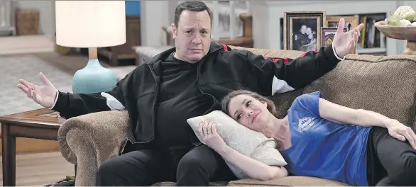  ?? DAVID M. RUSSELL/CBS ?? Kevin James and Erinn Hayes in Kevin Can Wait. Hayes’s character will be written out for Season 2.