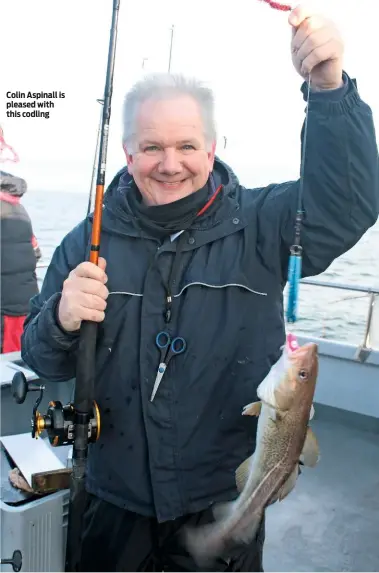  ??  ?? Colin Aspinall is pleased with this codling