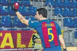  ?? FOTO: PERE PUNTÍ ?? Lucas Ordóñez. El Barça empató en la ida en Italia