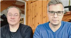  ?? Archivfoto: Cordula Homann ?? Michael Audibert (links) und Hubert Mayer von der Bürgerinit­iative „Rettet das Do nauried“, die sich gegen Flutpolder einsetzt.