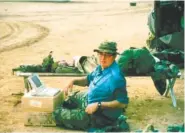  ?? CONTRIBUTE­D PHOTO ?? Joe Galloway with the U.S. Army’s 24th Infantry Division Mech outside Basra, Iraq, on the day of the ceasefire in the Persian Gulf War, 1991.