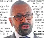  ?? ?? NO SHOW James Cleverly cancelled talks