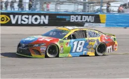  ?? RICK SCUTERI/AP ?? Kyle Busch won at ISM Raceway in Avondale, Ariz., for his eighth Cup victory of the season, tying Kevin Harvick and setting up the final four to compete in Florida for the title.