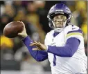  ?? JEFFREY PHELPS / AP ?? Vikings QB Case Keenum was 14 of 25 for 139 yards and threw for the game’s only touchdown on a 4-yard toss to Stefon Diggs.