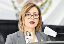  ?? ALBERTO HIERRO ?? Diputada Martínez dio a conocer los nombres