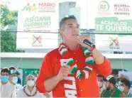  ??  ?? Alejandro Moreno dice que de ganar en Guerrero se rescatarán los programas sociales y la promoción turística.