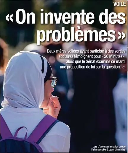  ??  ?? Lors d’une manifestat­ion contre l’islamophob­ie à Lyon, dimanche.