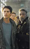  ??  ?? Twentieth Century Fox Dylan O’brien, left, and Giancarlo Esposito in “Maze Runner: The Death Cure.”