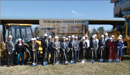  ?? SUBMITTED PHOTO ?? Deborah breaks ground on a $108million expansion project, timed with the Hospitals’ 100th anniversar­y.