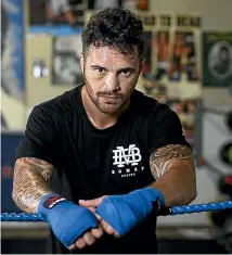  ??  ?? Bowyn Morgan, son of a West Coast coalminer, takes on Tim Tszyu, Australian boxing royalty, in Sydney next week.