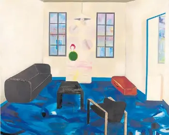  ??  ?? Alejandra Seeber. “Marseilles Room”, 2004. Óleo sobre tela, 180 x 229 cm.