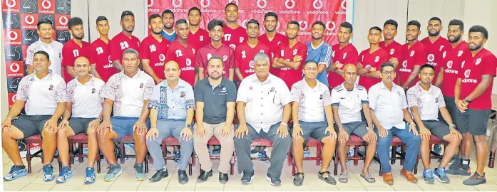  ?? Picture: SUPPLIED ?? The Vodafone Fiji U23 football team at the Fiji FA Academy in Ba.