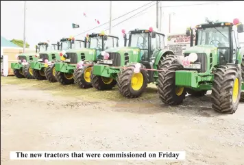  ?? ?? The new tractors that were commission­ed on Friday