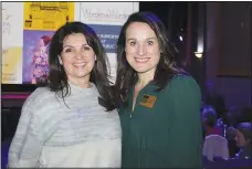  ?? (NWA Democrat-Gazette/Carin Schoppmeye­r) ?? Debbie Alsup (left) and Amy Harris, APT Board members, attend SeasonLeak­s! on Jan. 20.
