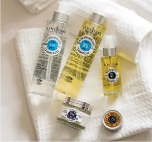  ??  ?? At Yu, The Spa by L’Occitane, you can chill out in the welcoming lounge area, then indulge in luxurious, rejuvenati­ng treatments using L’Occitane products, before unwinding at the Garden Terrace.