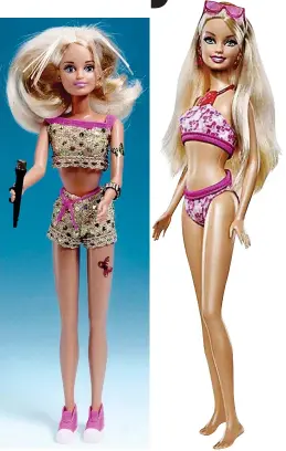  ?? ?? Legally blonde: The Sindy (left) and Barbie dolls went to court