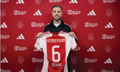  ?? ?? Jordan Henderson has waved goodbye to the Saudi Pro League and says hello to the Eredivisie with Ajax. Photograph: Ajax