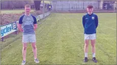  ??  ?? Killavulle­n players Niall Murray and Patrick O’Grady, who are part of the Cork minor squad, ran 5km within their own club to raise money for Marymount and Pieta House last Sunday.