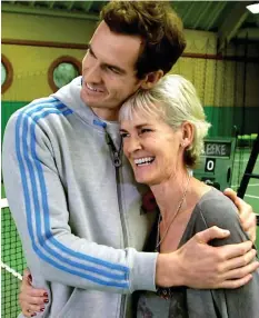  ??  ?? Winners: Judy Murray with her son Andy