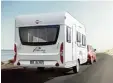  ??  ?? Der Caravan Premio Life von Bürstner gehört zu den Modellen für Einsteiger.