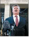  ?? AP/JACQUELYN MARTIN ?? Kevin Downing, lead defense attorney for Paul Manafort, said his team doesn’t believe prosecutor­s have met the “burden of proof” with the case against his client.