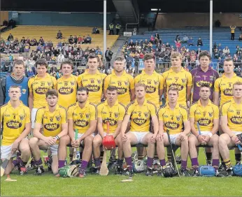  ??  ?? The Wexford squad before Saturday’s excellent victory over Galway.