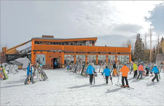  ?? PARK CITY MOUNTAIN RESORT ?? At Park City Mountain Resort, the learning area is adjacent to Red Pine Lodge’s grab-and-go restaurant, whose wraparound outdoor deck is the perfect spot to meet up with parents.