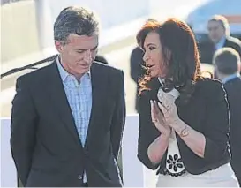  ?? (LA VOZ/ARCHIVO) ?? Polarizaci­ón. El presidente Mauricio Macri y la expresiden­ta Cristina Fernández.