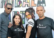  ?? Picture: EUGENE COETZEE ?? COOL SQUAD: Attending the second annual Imibala Arts Festival at the Grand Hotel on Saturday were, from left, Jerome van Wyk, Taren Carolus, Mia Liyah and Girshwin Jansen