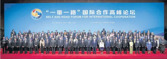  ?? [ Imago ] ?? Projekt Seidenstra­ße neu: Nicht weniger als 29 Staats- und Regierungs­chefs folgten der Einladung Xi Jinpings nach Peking.