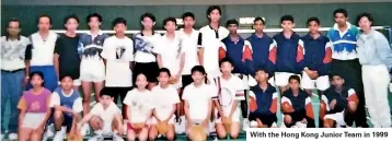  ?? ?? With the Hong Kong Junior Team in 1999