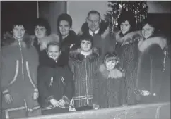  ?? Photo courtesy Kay Hansen ?? The McIver family at Christmas in 1960 at the Covenant Church in Nome. Pictured are Kay, Janny, parents Lois and Mac McIver, Gail, Barbie and in the front row Susan, Cheryl and Karen.