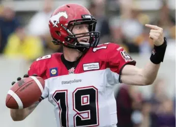  ?? NATHAN DENETTE/THE CANADIAN PRESS ?? After losing to Ottawa in the Grey Cup, Calgary QB Bo Levi Mitchell and his team could have extra motivation.