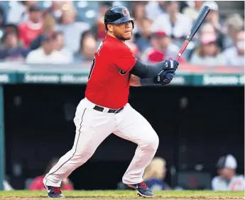  ?? GETTY IMAGES ?? Outfielder Harold Ramirez has hit well against left-handers, slashing .288/.333/.441 last season.