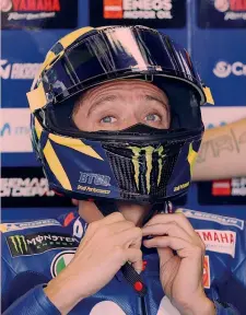  ??  ?? Valentino Rossi, 39 anni, è terzo nel Mondiale con 172 punti