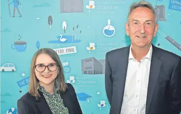  ?? ?? Greg Lowson, Pinsent Masons’ Birmingham office managing partner, has taken on the role as chamber chairman. Left: Pictured with chief executive Henrietta Brealey.