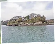  ??  ?? Ynys Castell, in Menai Strait; and, below, the island is only accessible at low tide